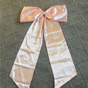 Elegant Pink Satin Bow
